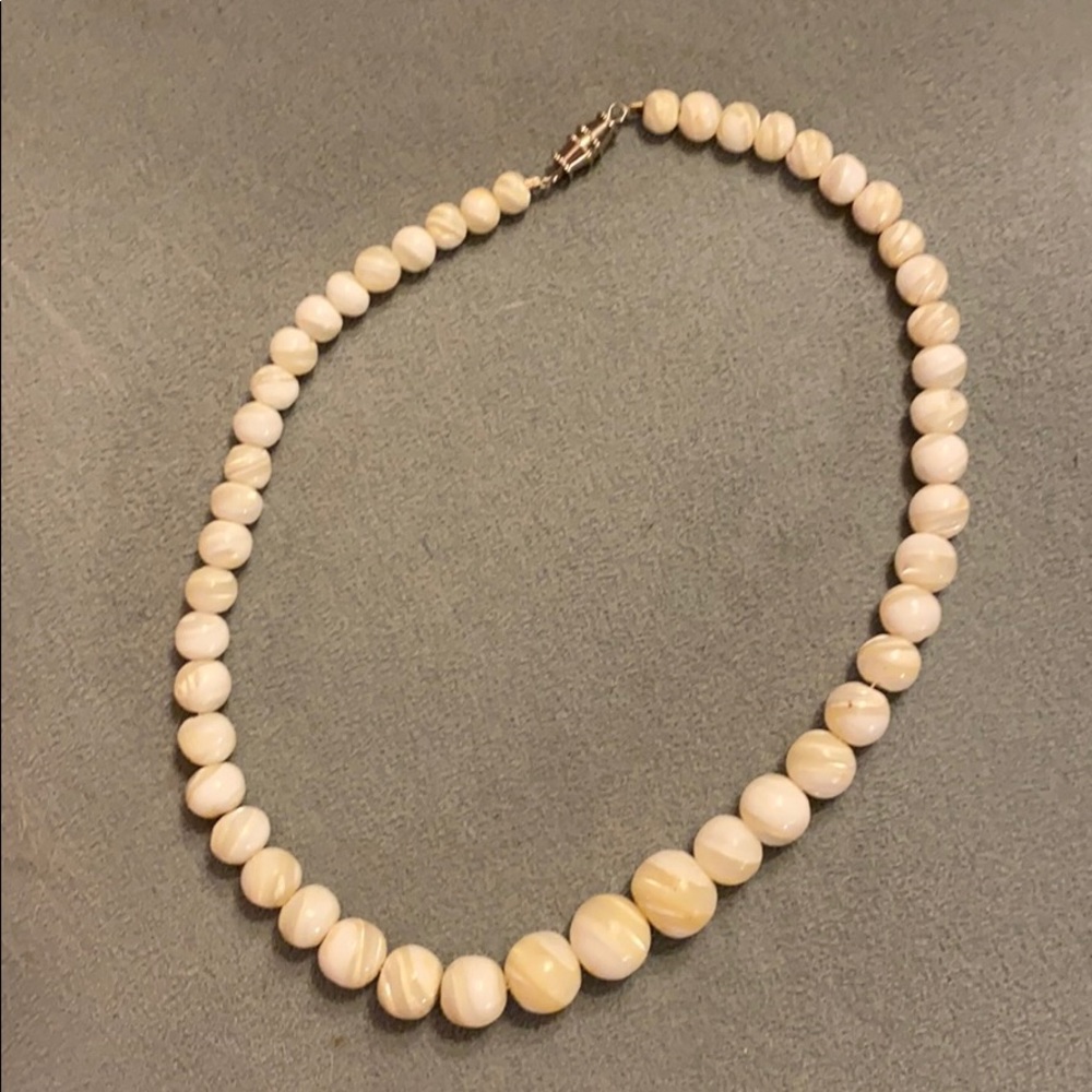 White pearl like necklace